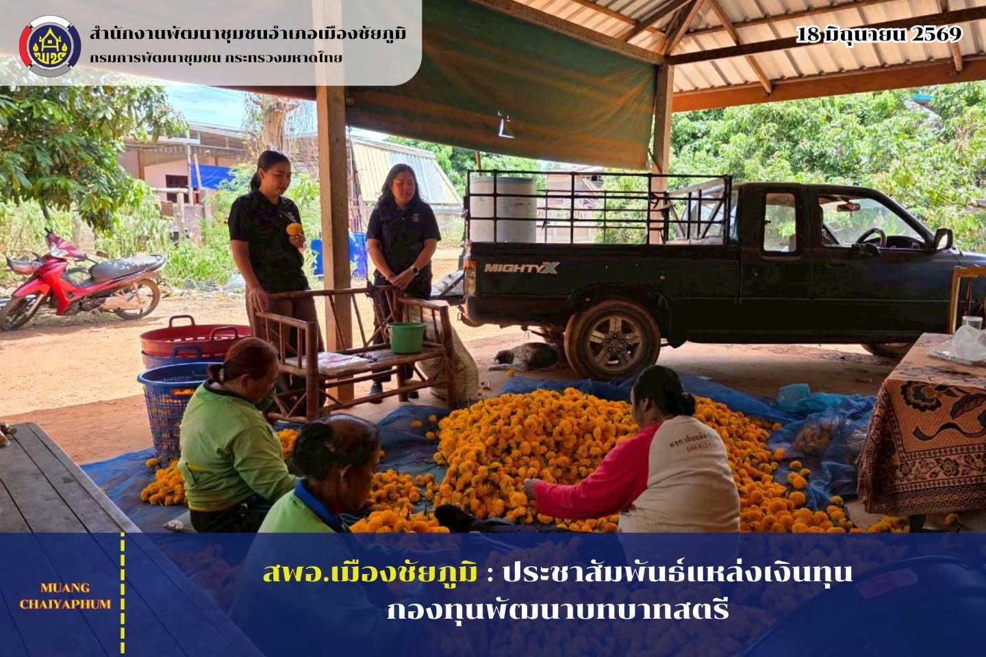 ประชาสัมพันธ์แหล่งเงินทุนกองทุนพัฒนาบทบาทสตรี